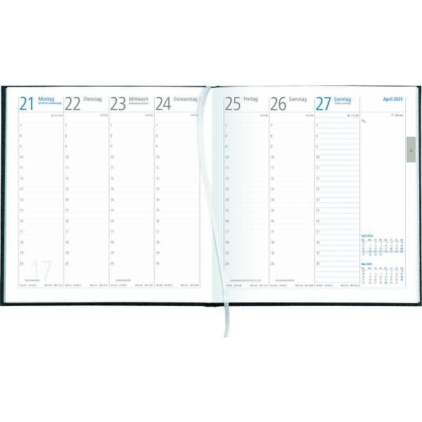 Wochenbuch Sekretär 786 20x21cm 1 Woche/2 Seiten anthrazit 2025