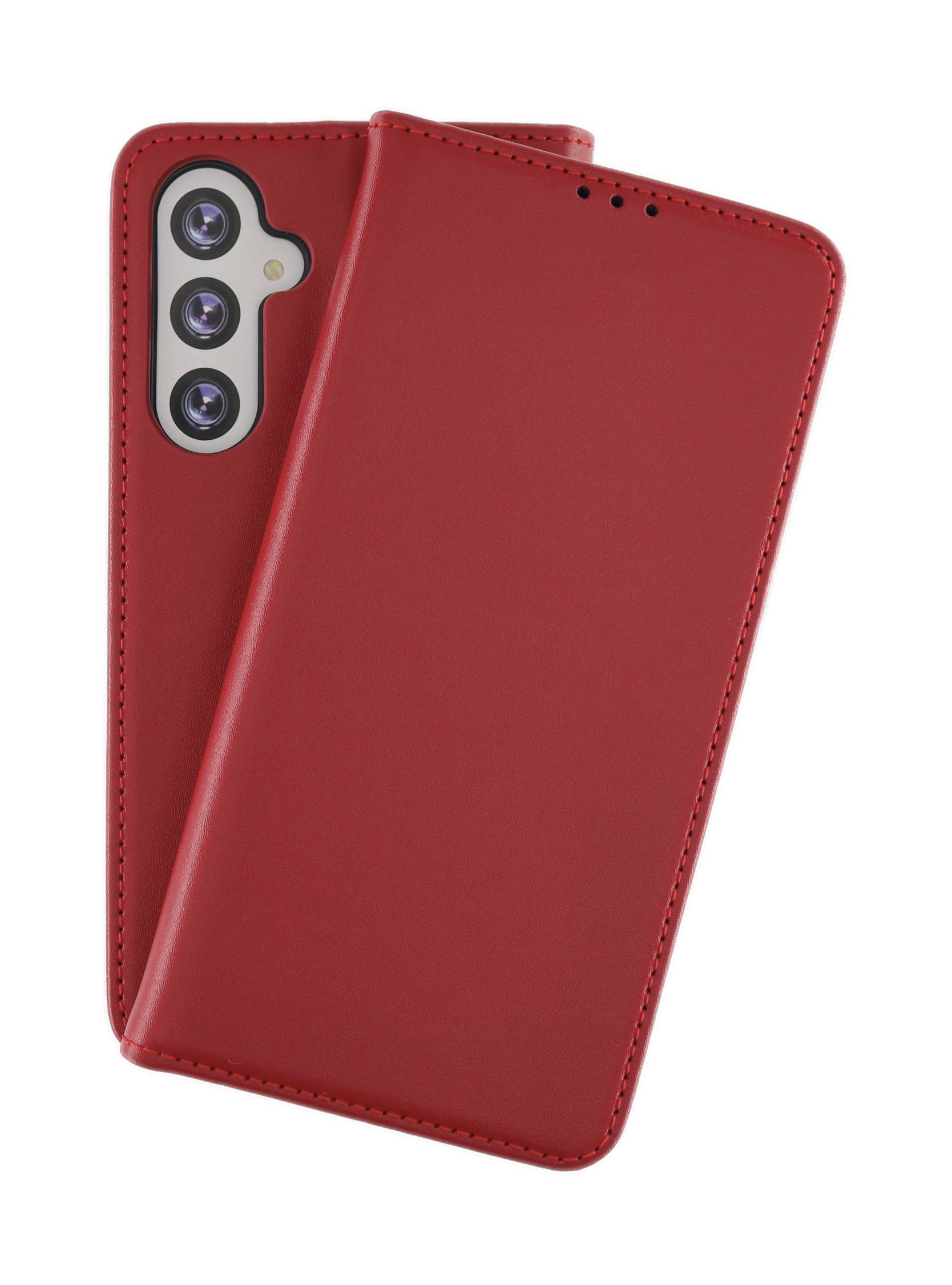 JAMCOVER Echt Leder Bookcase für Samsung Galaxy S23 FE 5G - Handytasche mit Kartenfach und Standfunktion