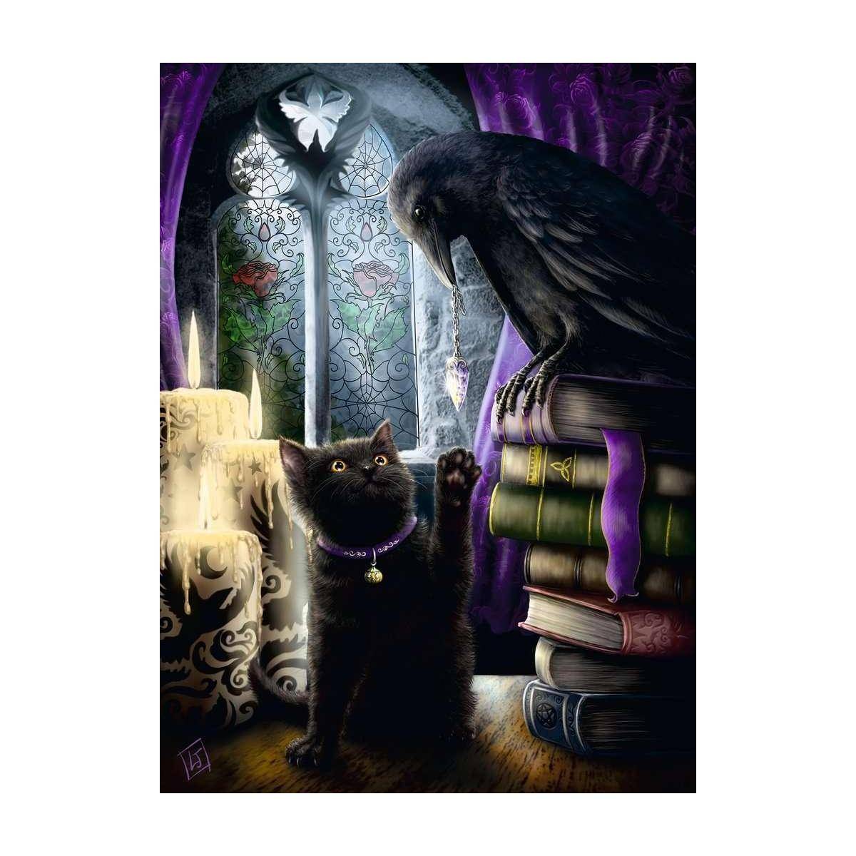 RAV16987 - Puzzle: Rabe und Katze im Turmzimmer 500 Teile DE