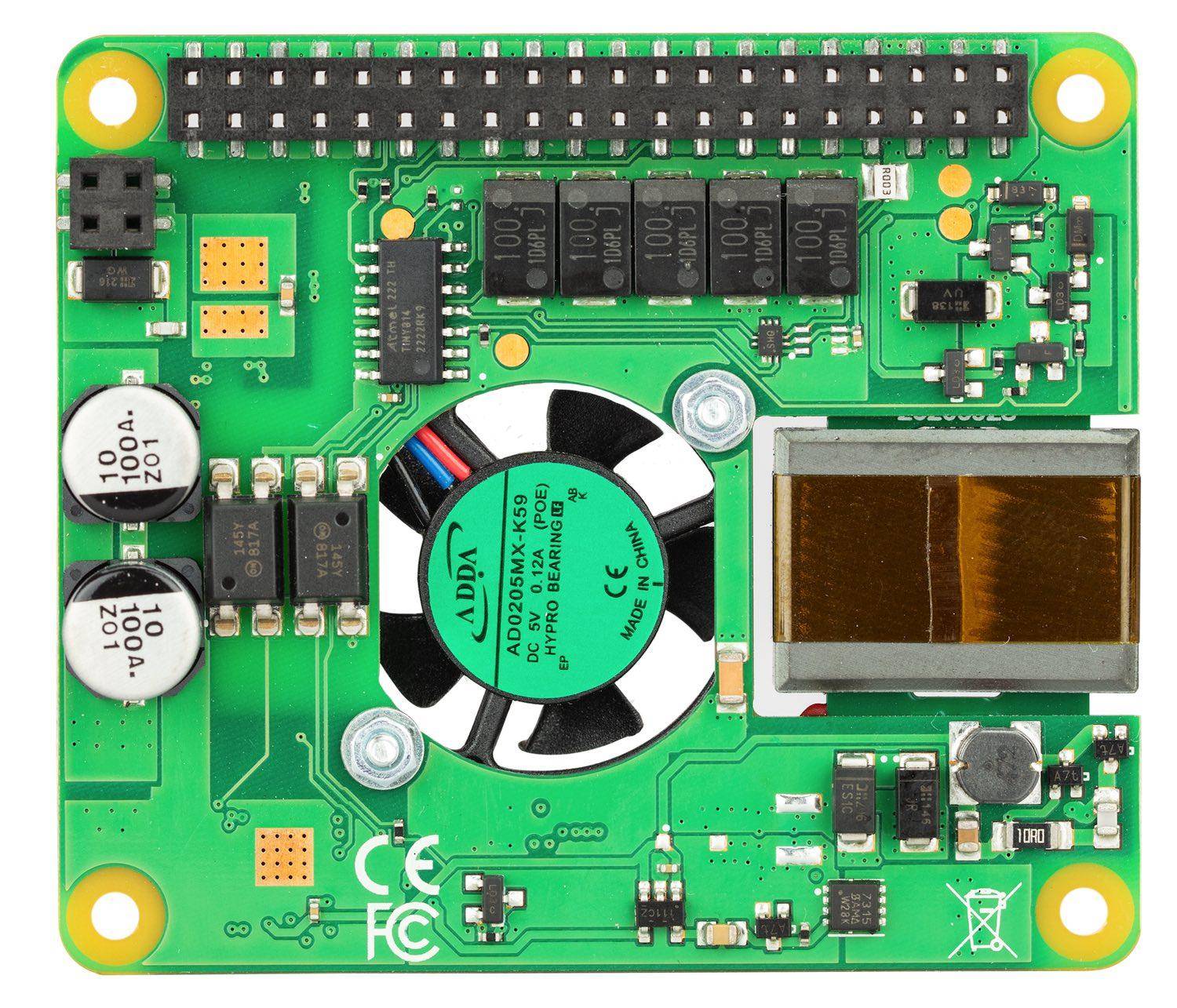 Power over Ethernet (PoE+) HAT für Raspberry Pi 4 & 3B+, R2