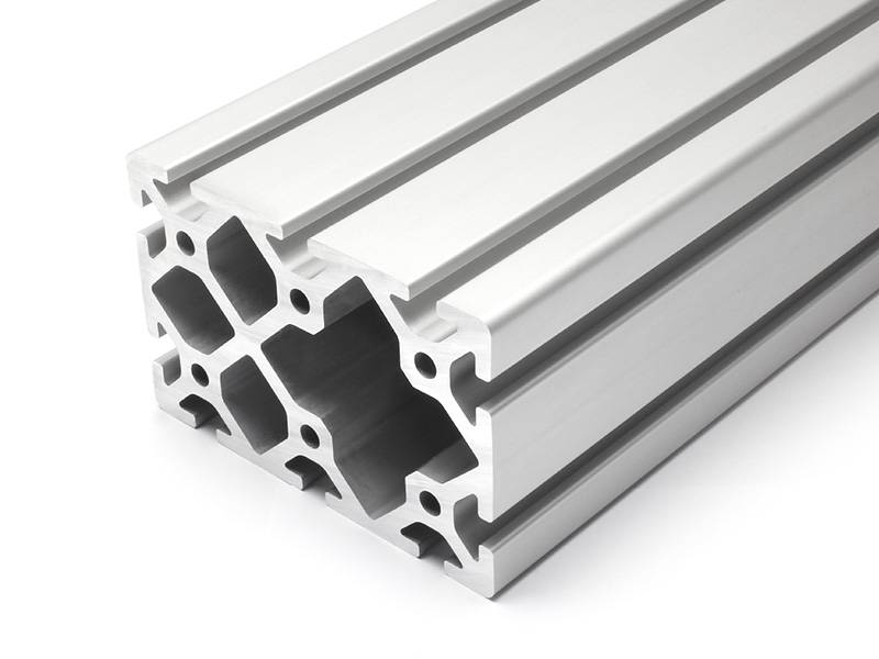 Aluminiumprofil 80x120S I-Typ Nut 8 (schwer), silber eloxiert. Aluminium Profil 80x120 Alu Profile 80 x 120 Montage- Systemprofil. 1720mm