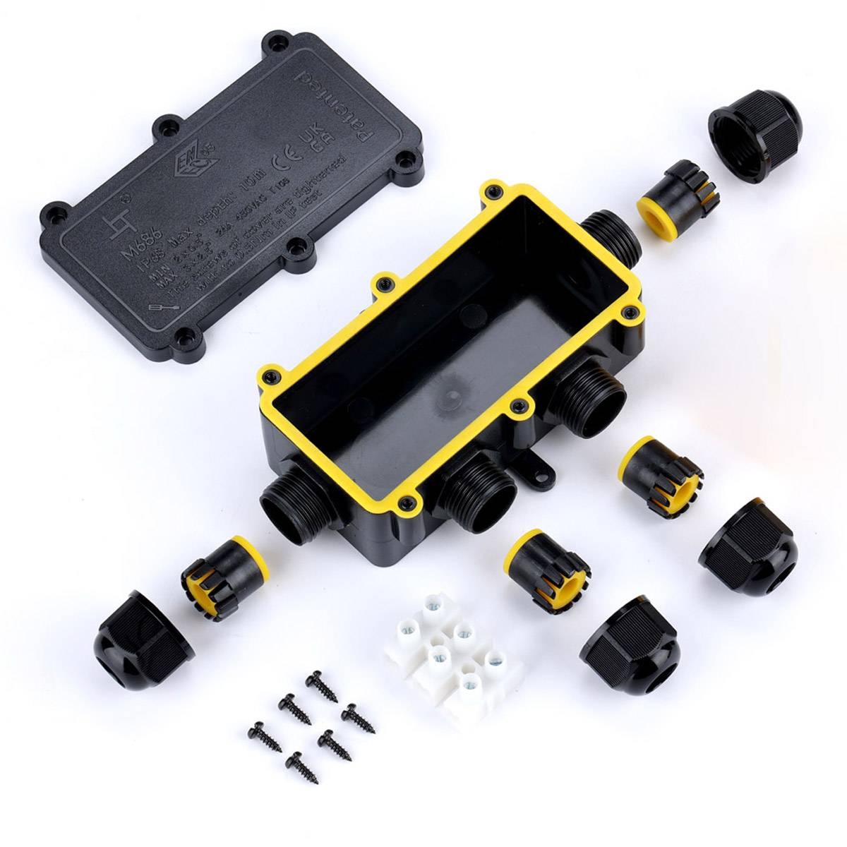 Kabelmuffe Abzweigdose Verteilerdose Kabelbox IP68 Wasserdicht 4-Fach Dose