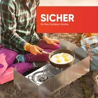 EVOCAMP Windschutz für Gaskocher, inklusive Tasche, 22 Lamellen, Spirituskocher Outdoor, Campingkocher, Grill, Camping Feuerstelle, Gaskocher EVOCAMP Windschutz für Gaskocher, inklusive Tasche, 22 Lamellen, Spirituskocher Outdoor, Campingkocher, Grill, Camping Feuerstelle, Gaskocher