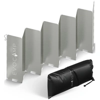 EVOCAMP Windschutz für Gaskocher, inklusive Tasche, 10 Lamellen, Spirituskocher Outdoor, Campingkocher, Grill, Camping Feuerstelle, Gaskocher EVOCAMP Windschutz für Gaskocher, inklusive Tasche, 10 Lamellen, Spirituskocher Outdoor, Campingkocher, Grill, Camping Feuerstelle, Gaskocher