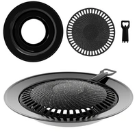 EVOCAMP Grillplatte Aufsatz für Gaskocher, antihaftbeschichtete Grillpfanne für Campingkocher, Grillaufsatz rund 32 cm, Grillmatte für BBQ, Campin EVOCAMP Grillplatte Aufsatz für Gaskocher, antihaftbeschichtete Grillpfanne für Campingkocher, Grillaufsatz rund 32 cm, Grillmatte für BBQ, Campin