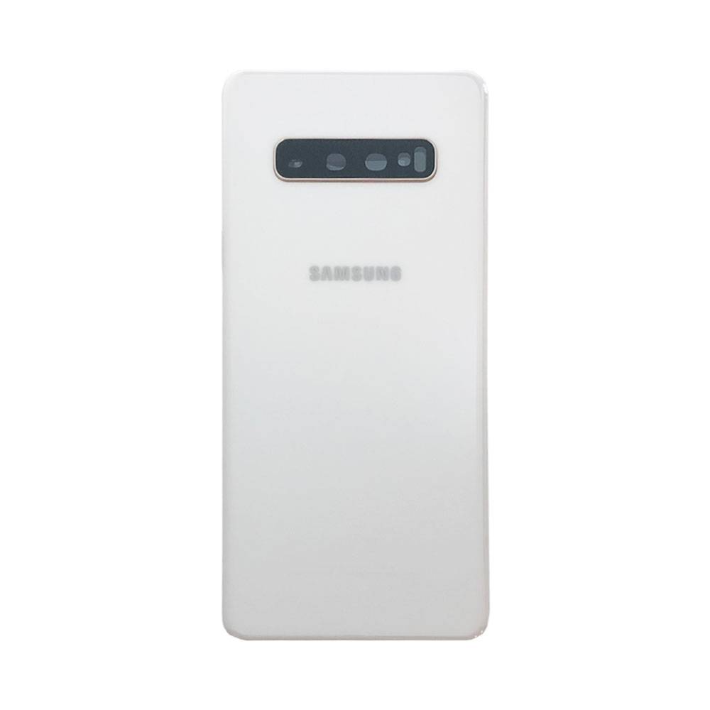 Samsung GH82-18867B Akkudeckel Deckel für Galaxy S10 Plus G975F + Klebepad Weiß Ceramic White Neu