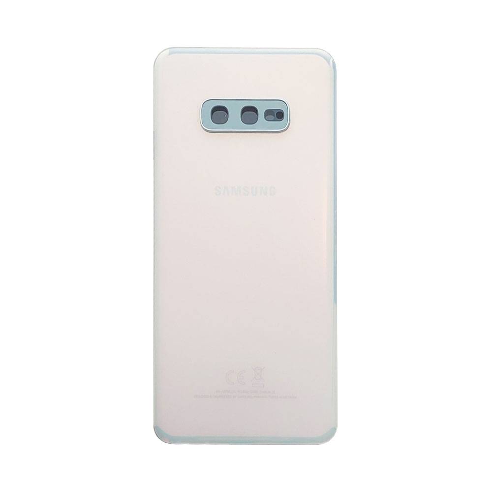 Samsung GH82-18452F Akkudeckel Deckel für Galaxy S10e G970F + Klebepad Weiß Prism White Neu