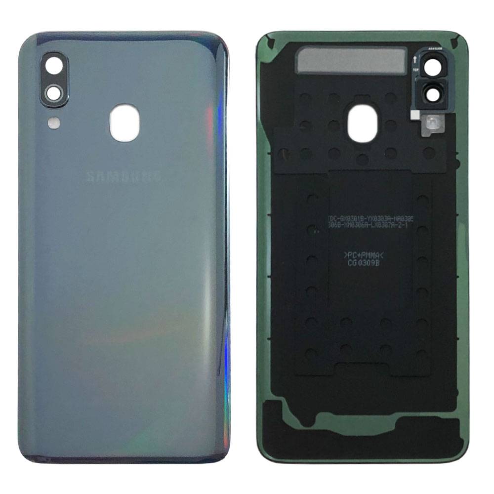 Samsung GH82-19406A Akkudeckel Deckel für Galaxy A40 A405F + Klebepad Schwarz Neu