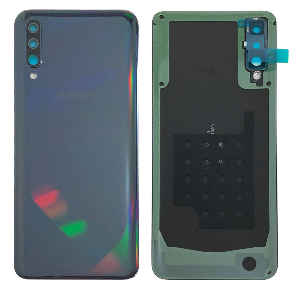 Samsung GH82-19229A Akkudeckel Deckel für Galaxy A50 A505F + Klebepad Schwarz Neu