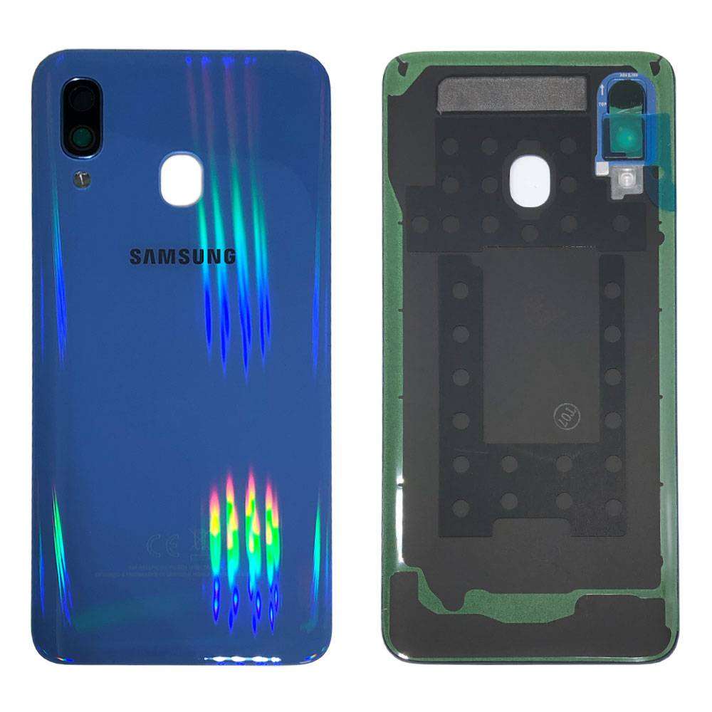Samsung GH82-19406C Akkudeckel Deckel für Galaxy A40 A405F + Klebepad Blau Neu