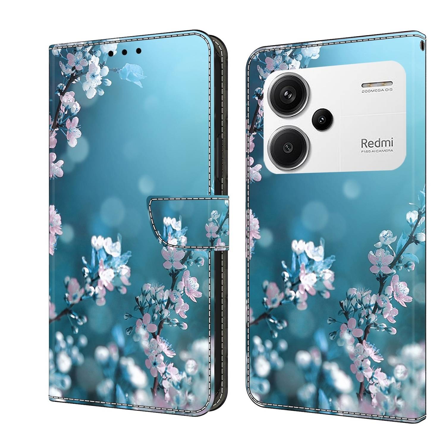 Für Xiaomi Redmi Note 13 Pro Plus Kunst-Leder Book Tasche Motiv 17