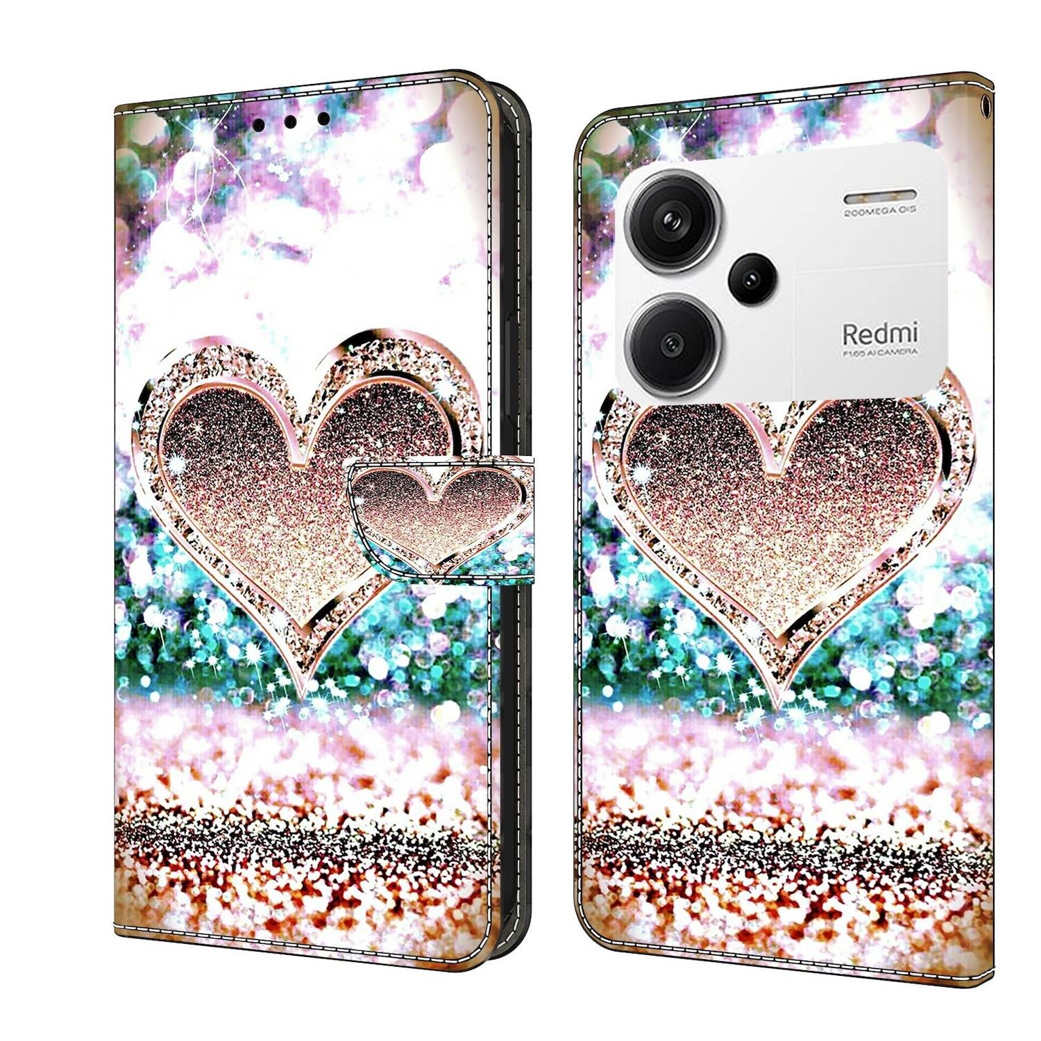 Für Xiaomi Redmi Note 13 Pro Plus Kunst-Leder Book Tasche Motiv 19