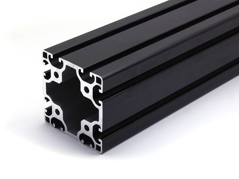 Aluminiumprofil schwarz 80x80L I-Typ Nut 8 (leicht). Aluminium Profil 80x80 Alu Profil 80 x 80 Montage- Systemprofil 2000mm