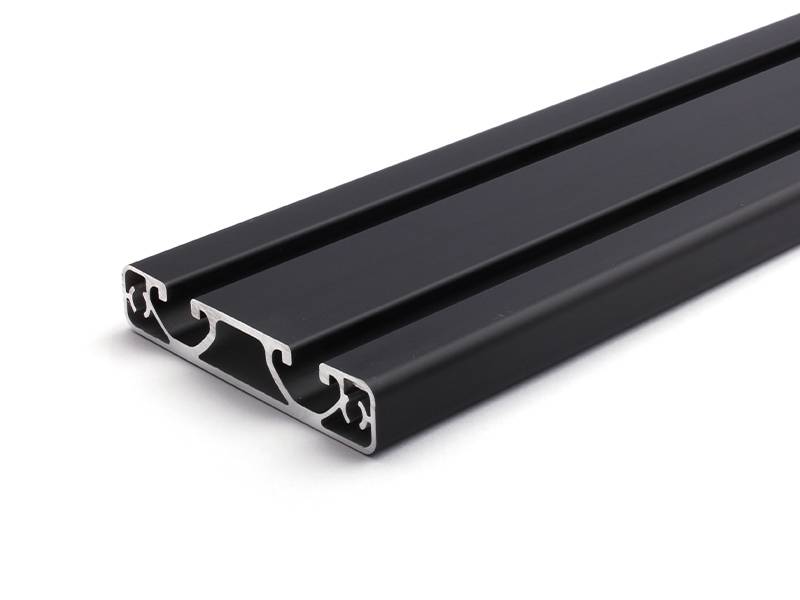 Aluminiumprofil schwarz 80x16E I-Typ Nut 8 (ultraleicht). Aluminium Profil 80x16 Alu Profil 80 x 16 Montage- Systemprofil 1630mm