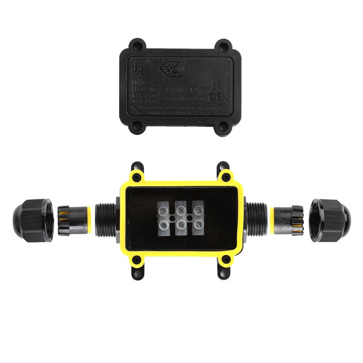 Abzweigdose Verteilerdose Kabelmuffe IP68 Wasserdicht Verbindungsdose 2-Wege