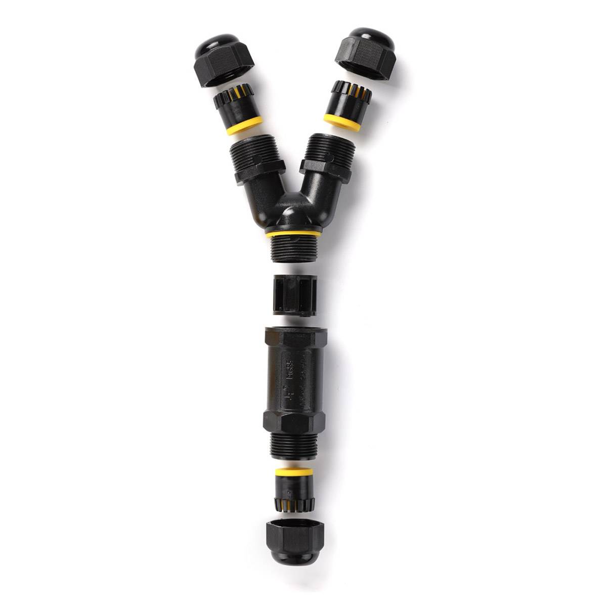 Kabelmuffe Abzweigdose Kabelverbinder IP68 Wasserdicht Erdkabel 2x3 Pin Y-Muffe