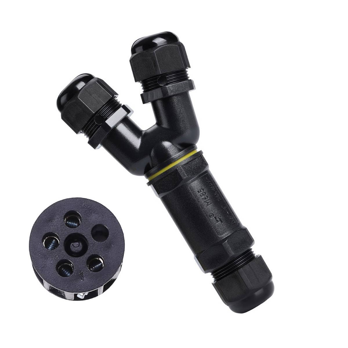 Y-Kabelmuffe Abzweigdose Kabelverbinder IP68 Wasserdicht Erdkabel 4 Pin Y-Muffe