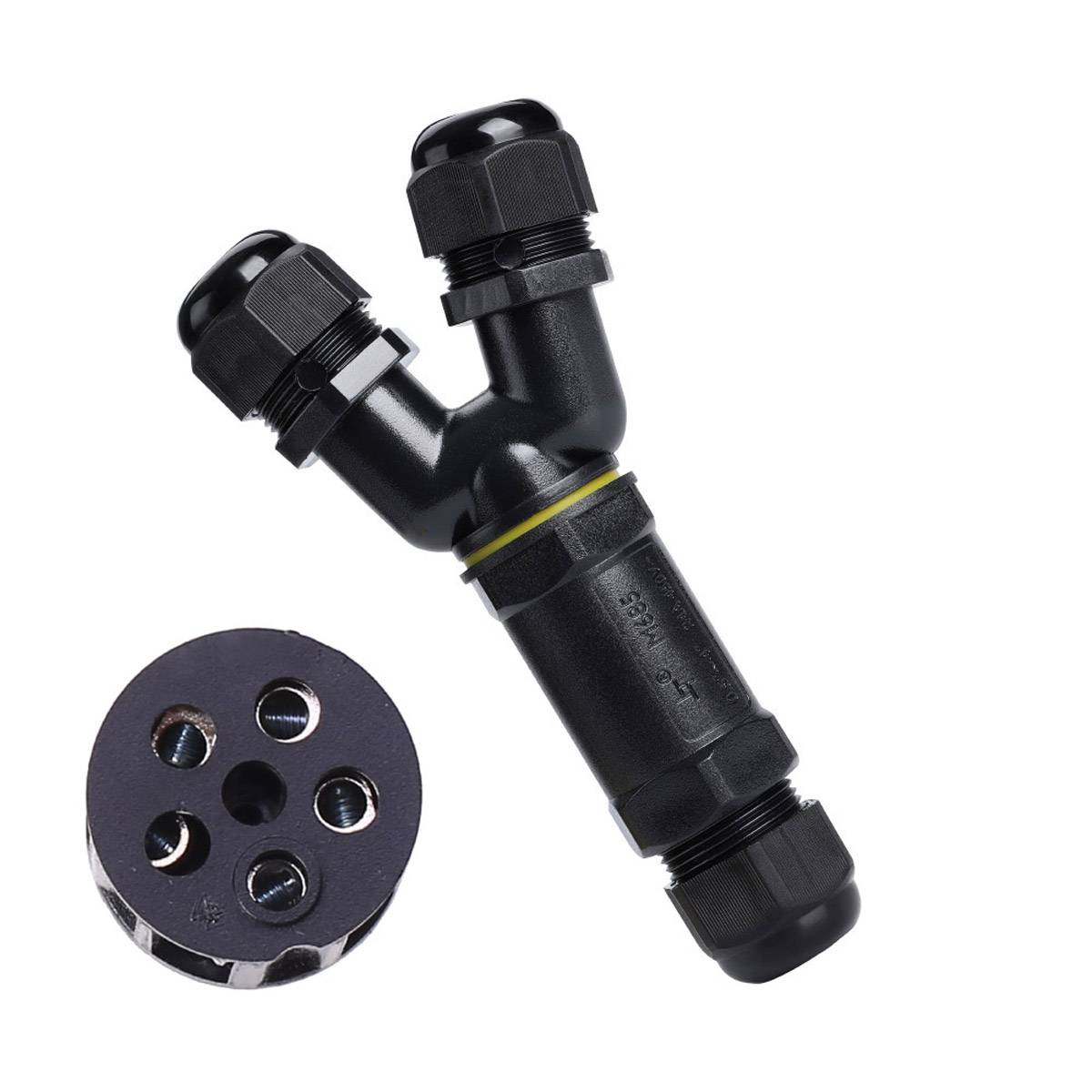 Y-Kabelmuffe Abzweigdose Kabelverbinder IP68 Wasserdicht Erdkabel 5 Pin Y-Muffe