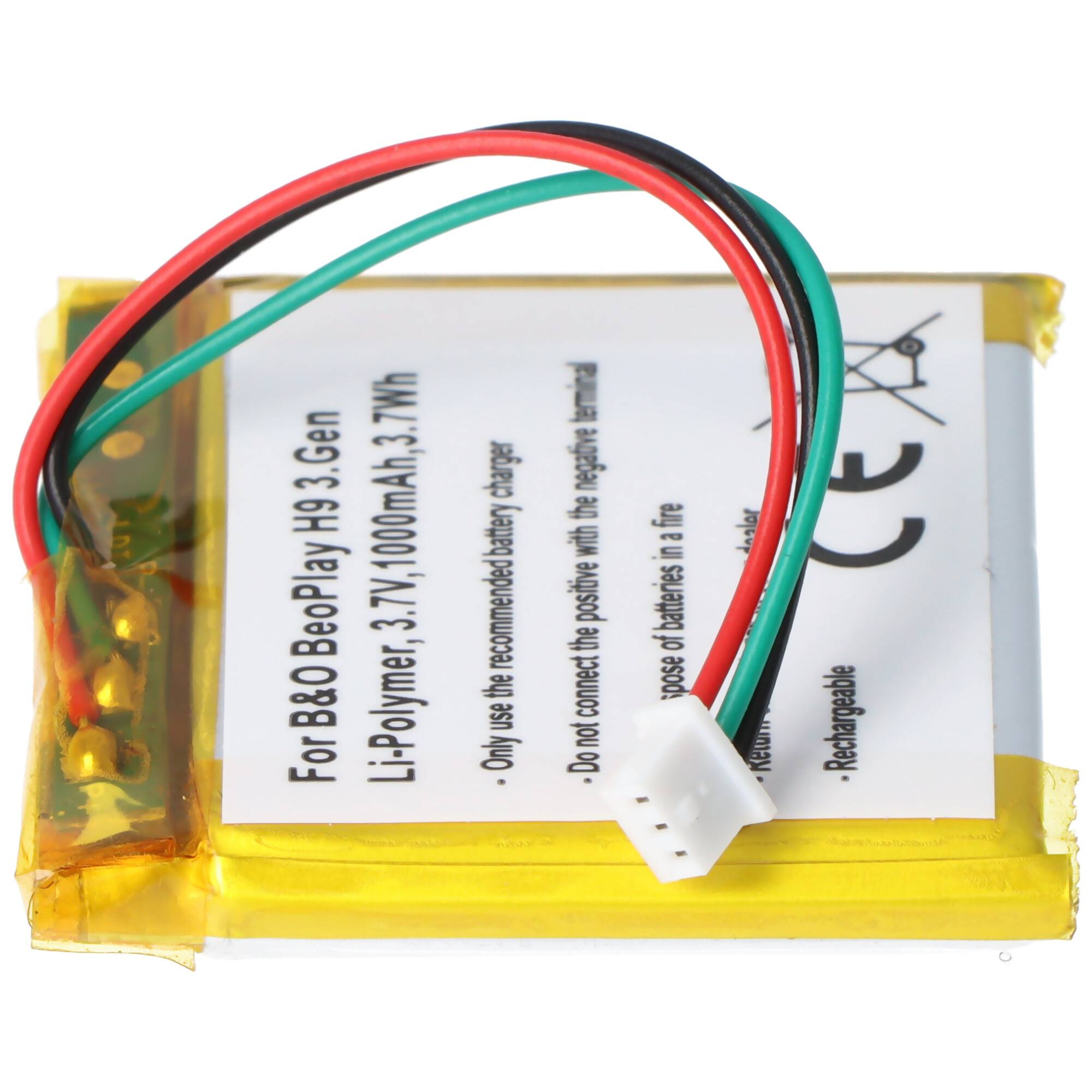 Akku passend für Bang & Olufsen BeoPlay H9 3. Gen, Li-Polymer, 3,7V, 1000mAh, 3,7Wh