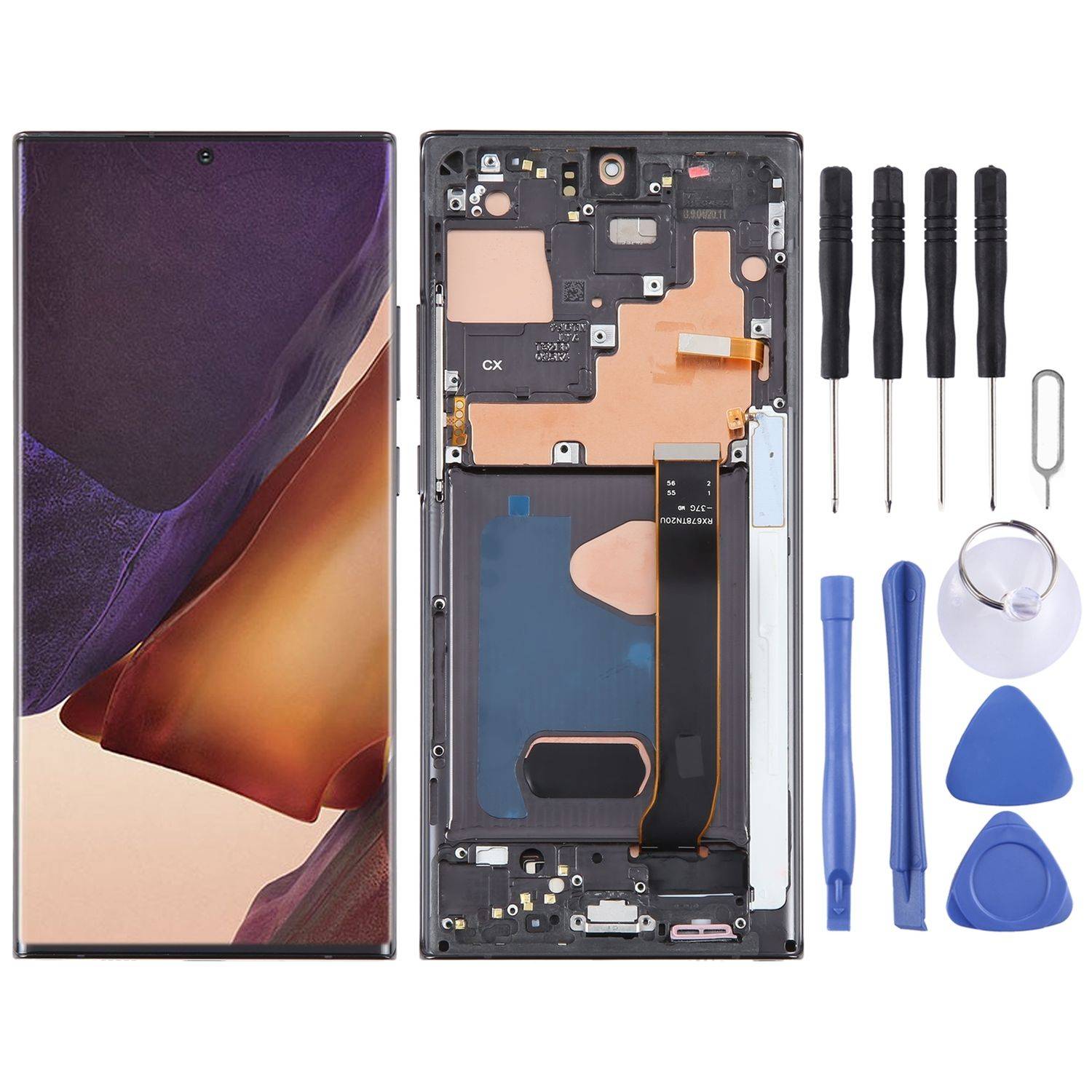 Für Samsung Galaxy Note 20 Ultra 5G SM-N986B Display Full OLED LCD mit Rahmen Einheit Touch Ersatzteil Reparatur Schwarz
