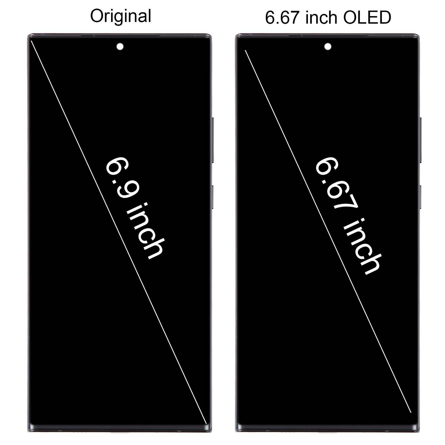 Für Samsung Galaxy Note 20 Ultra 5G SM-N986B Display Full OLED LCD mit Rahmen Einheit Touch Ersatzteil Reparatur Schwarz