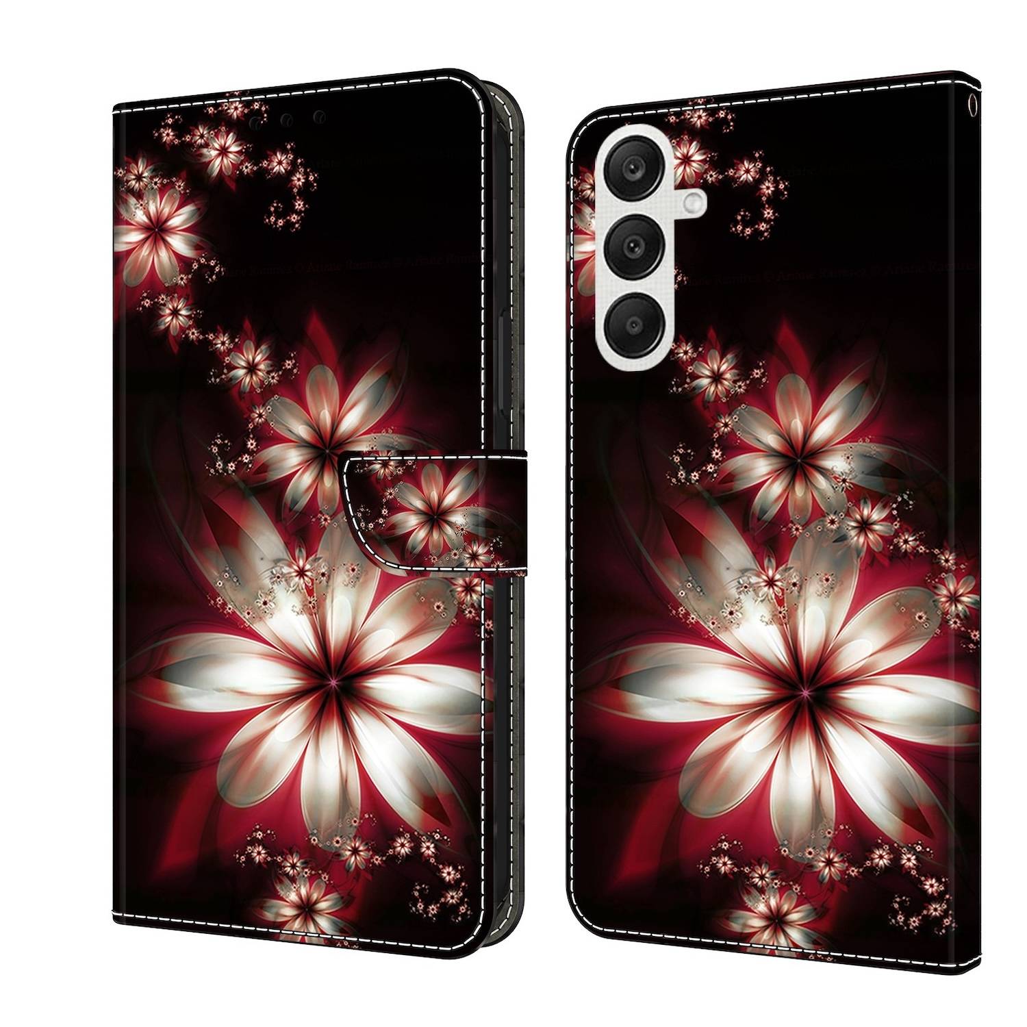 Für Samsung Galaxy A55 Kunstleder Schutz Tasche Hülle Book Motiv 9