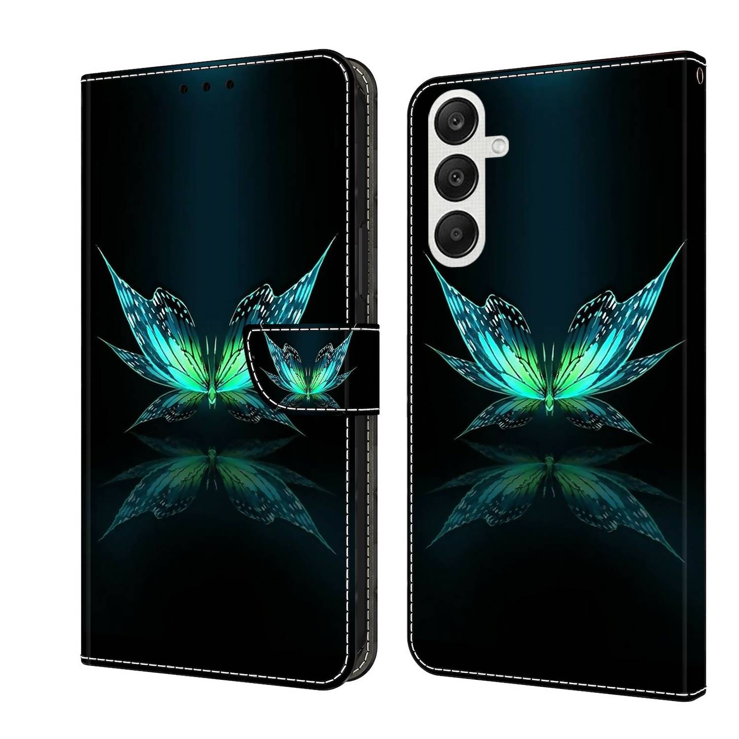 Für Samsung Galaxy A55 Kunstleder Schutz Tasche Hülle Book Motiv 13