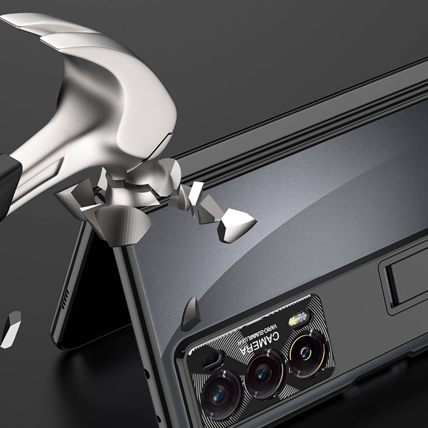 Für Honor Magic V2 GKK Magnetic Folding Phantom Privacy Hülle Schwarz