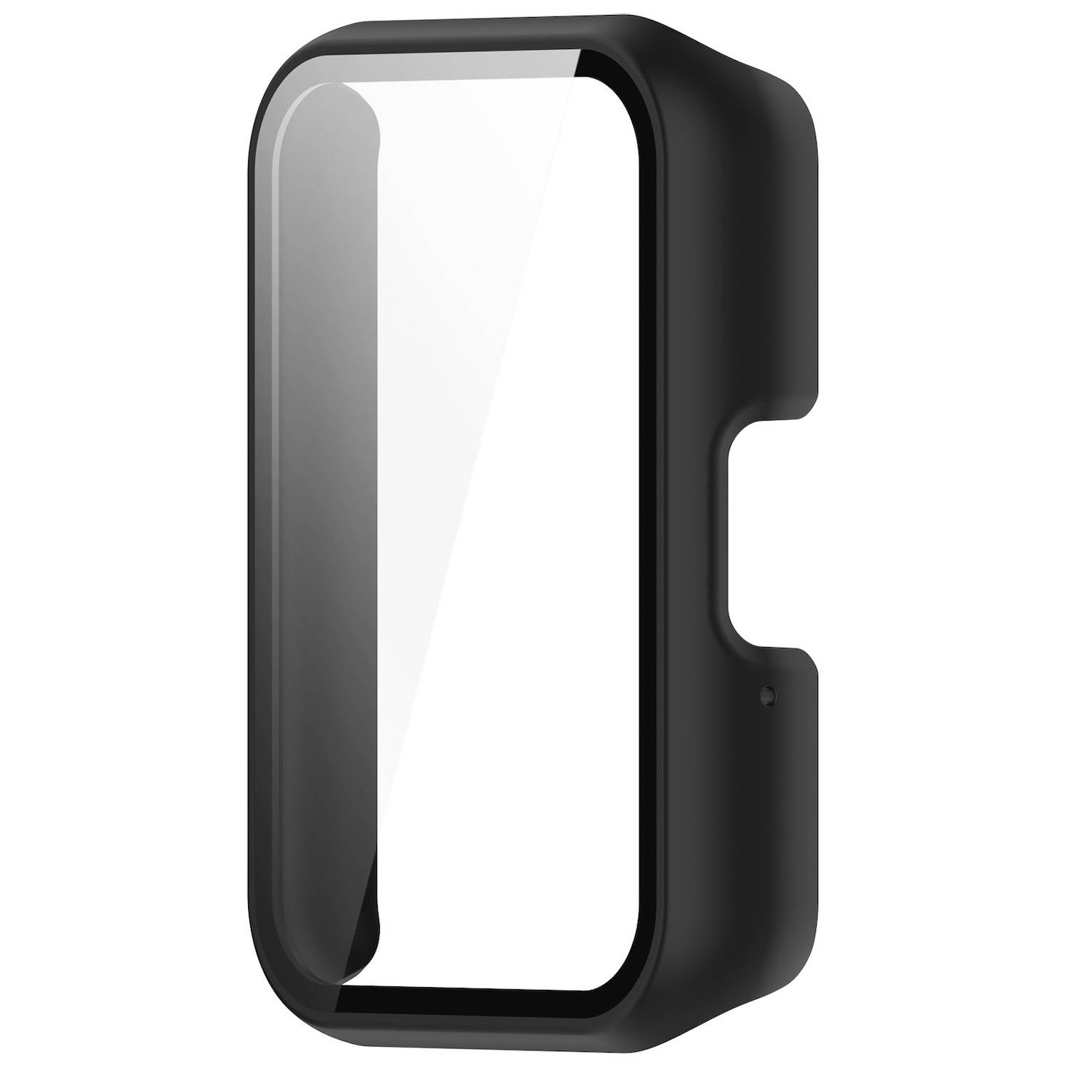 Für Samsung Galaxy Fit 3 Kunststoff Smart Watch Hülle + H9 Schutzglas Schwarz