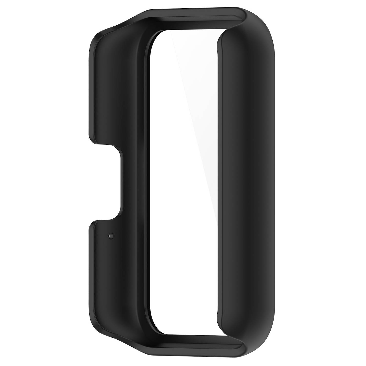 Für Samsung Galaxy Fit 3 Kunststoff Smart Watch Hülle + H9 Schutzglas Schwarz