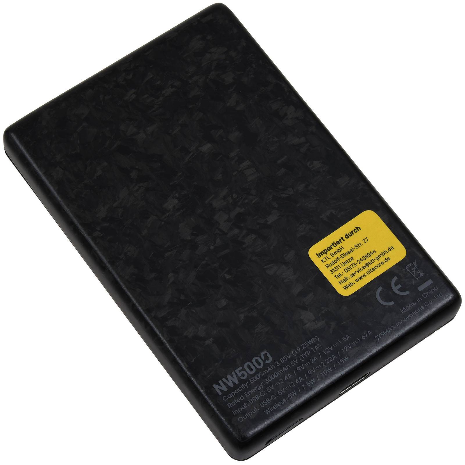 Nitecore Powerbank NW5000 - 5000mAh, MagSafe-Technologie, 5V, Li-Ion