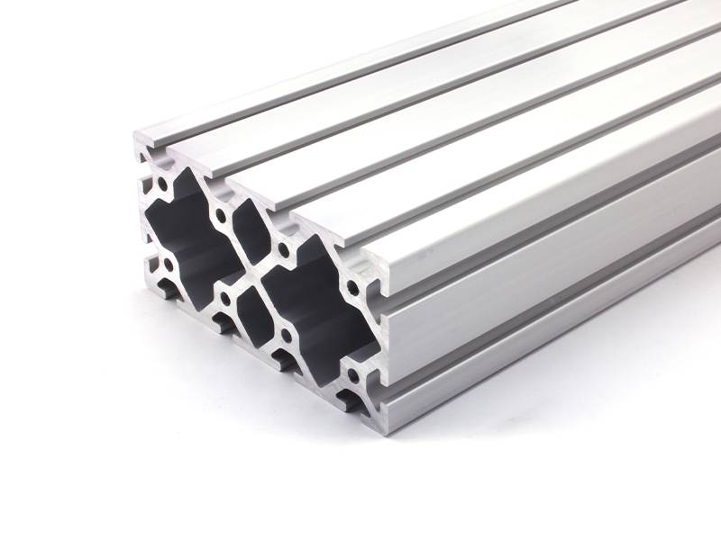 Aluminiumprofil 80x160S I-Typ Nut 8 (schwer), silber eloxiert. Aluminium Profil 80x160 Alu Profil 80 x 160 Montage- Systemprofil 1120mm