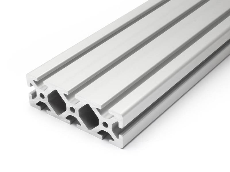 Aluminiumprofil 40x120S I-Typ Nut 8 (schwer), silber eloxiert. Aluminium Profil 40x120 Alu Profil 40 x 120 Montage- Systemprofil 760mm