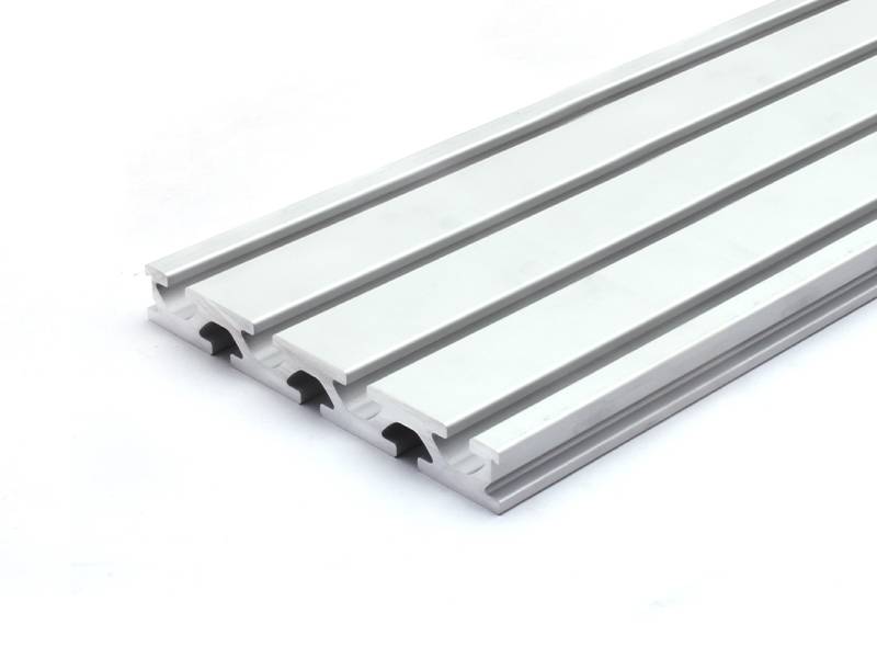 Aluminiumprofil 20x152S Plattenprofil I-Typ Nut 8 (schwer), silber eloxiert. Aluminium Profil 20x152 Alu Profile 20 x 152 Systemprofil 1440mm