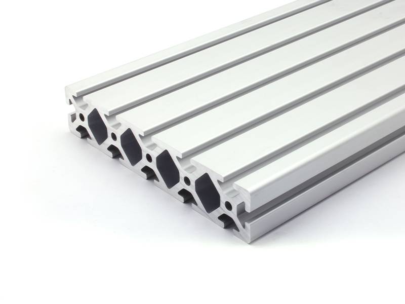 Aluminiumprofil 40x200S I-Typ Nut 8 (schwer), silber eloxiert. Aluminium Profil 40x200 Alu Profile 40 x 200 Montage- Systemprofil. 850mm