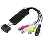 LogiLink USB 2.0 > 3xCinch + miniDIN5 (ST-BU) Audio-/ Videograbber Adapter Schwarz Kabel & USB