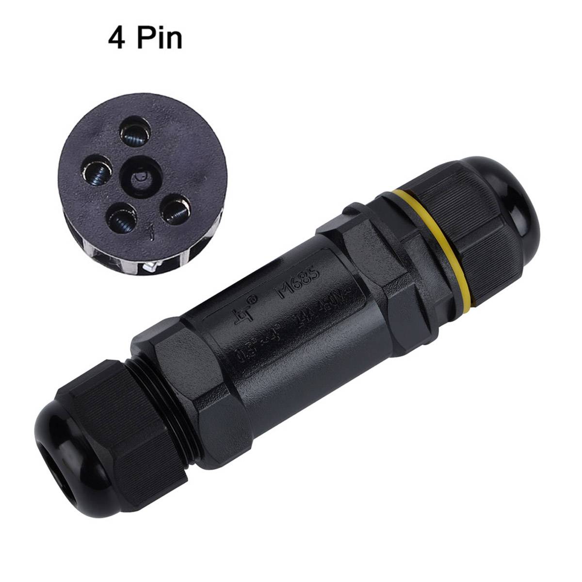 Kabelmuffe Abzweigdose Kabelverbinder Kabeldose Kabelbox IP68 Wasserdicht Indoor & Outdoor Erdkabel 4 Pin Schraubbar