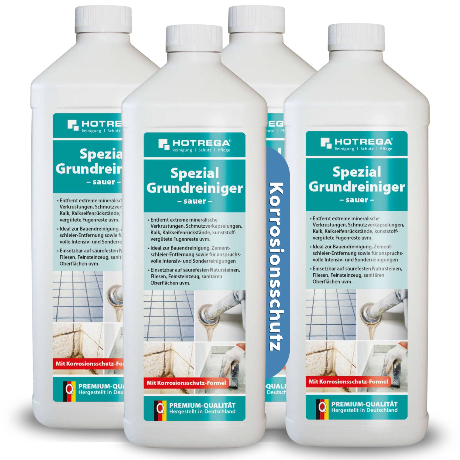 HOTREGA Spezial-Grundreiniger Konzentrat sauer Sets - Menge:4