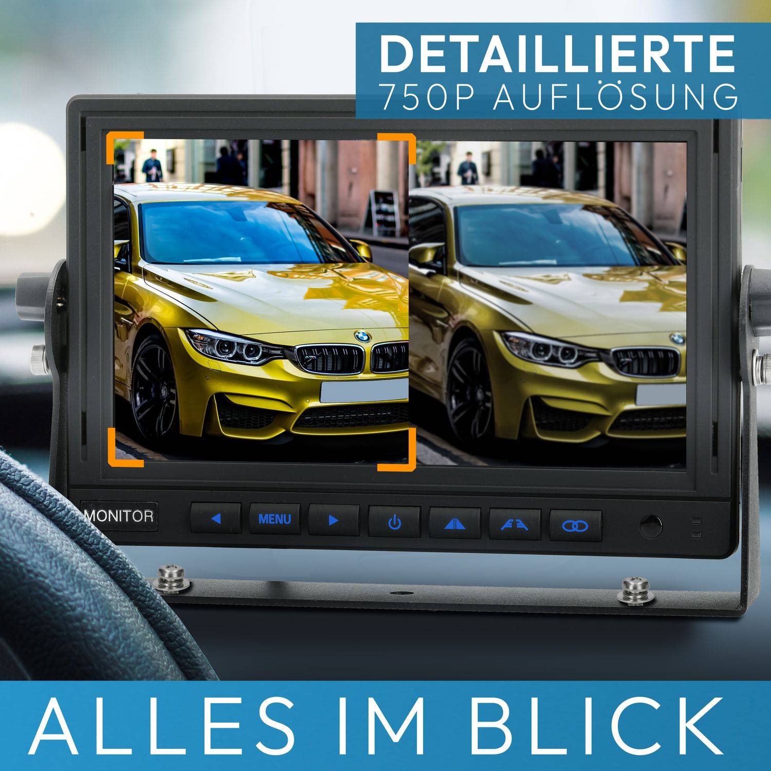 VSG24 Rückfahrkamera PILOT HD | Mini-HD Kamera 18,5 cm im Ø für PKW und Anhänger IP68