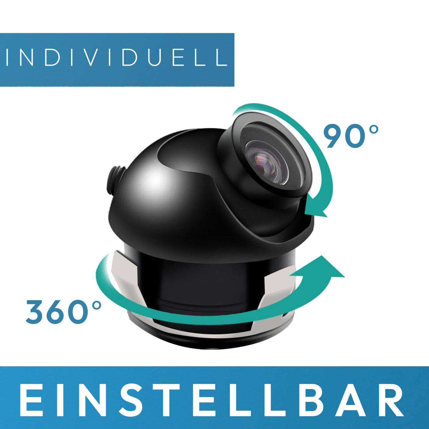 VSG24 Rückfahrkamera PILOT HD | Mini-HD Kamera 18,5 cm im Ø für PKW und Anhänger IP68