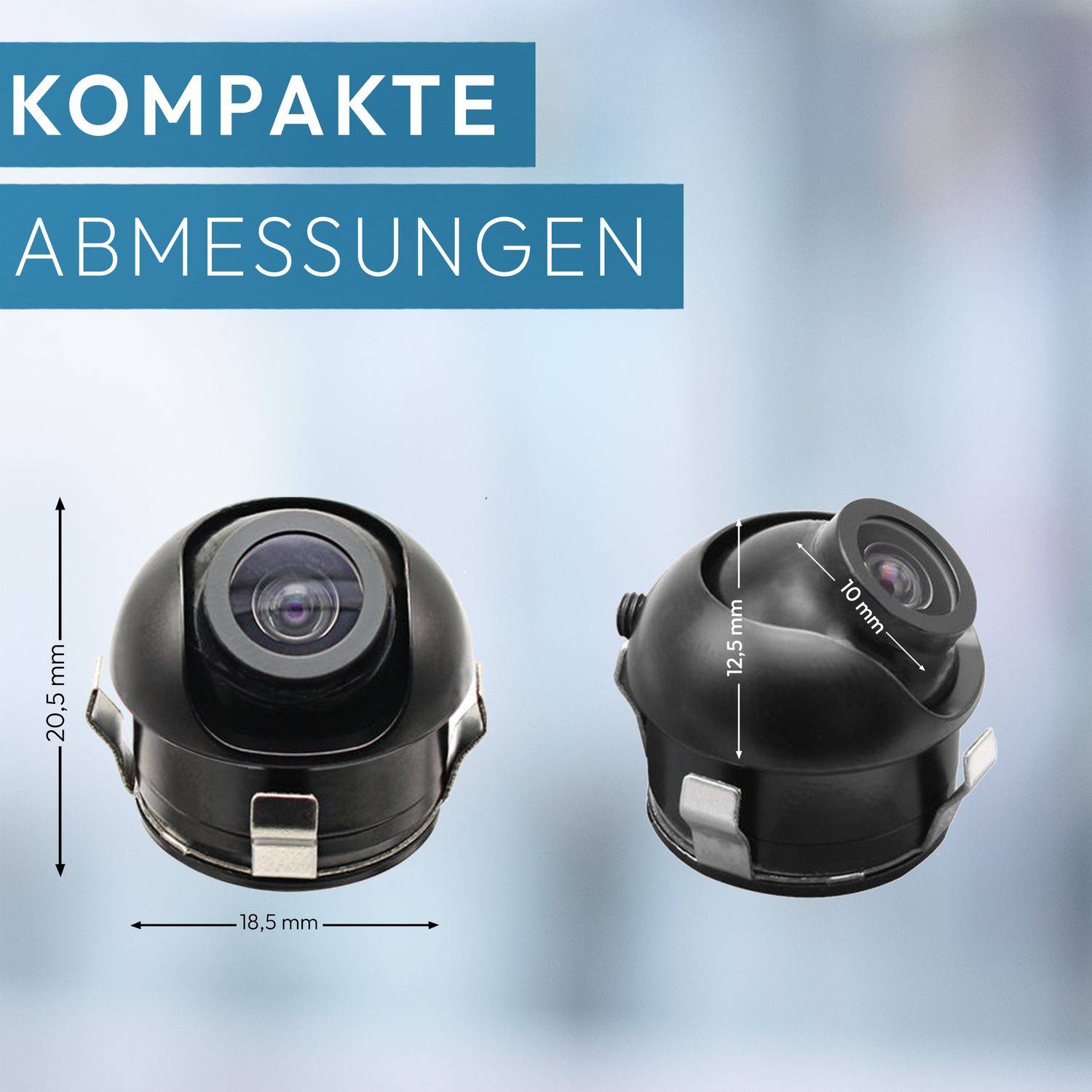 VSG24 Rückfahrkamera PILOT HD | Mini-HD Kamera 18,5 cm im Ø für PKW und Anhänger IP68