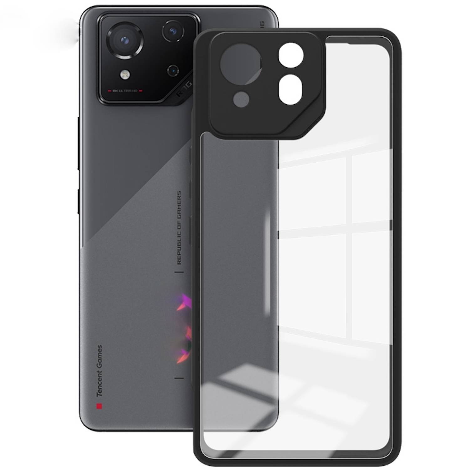 Für Asus ROG Phone 8 / 8 Pro Schock TPU + Transparent PC Schutz Hülle