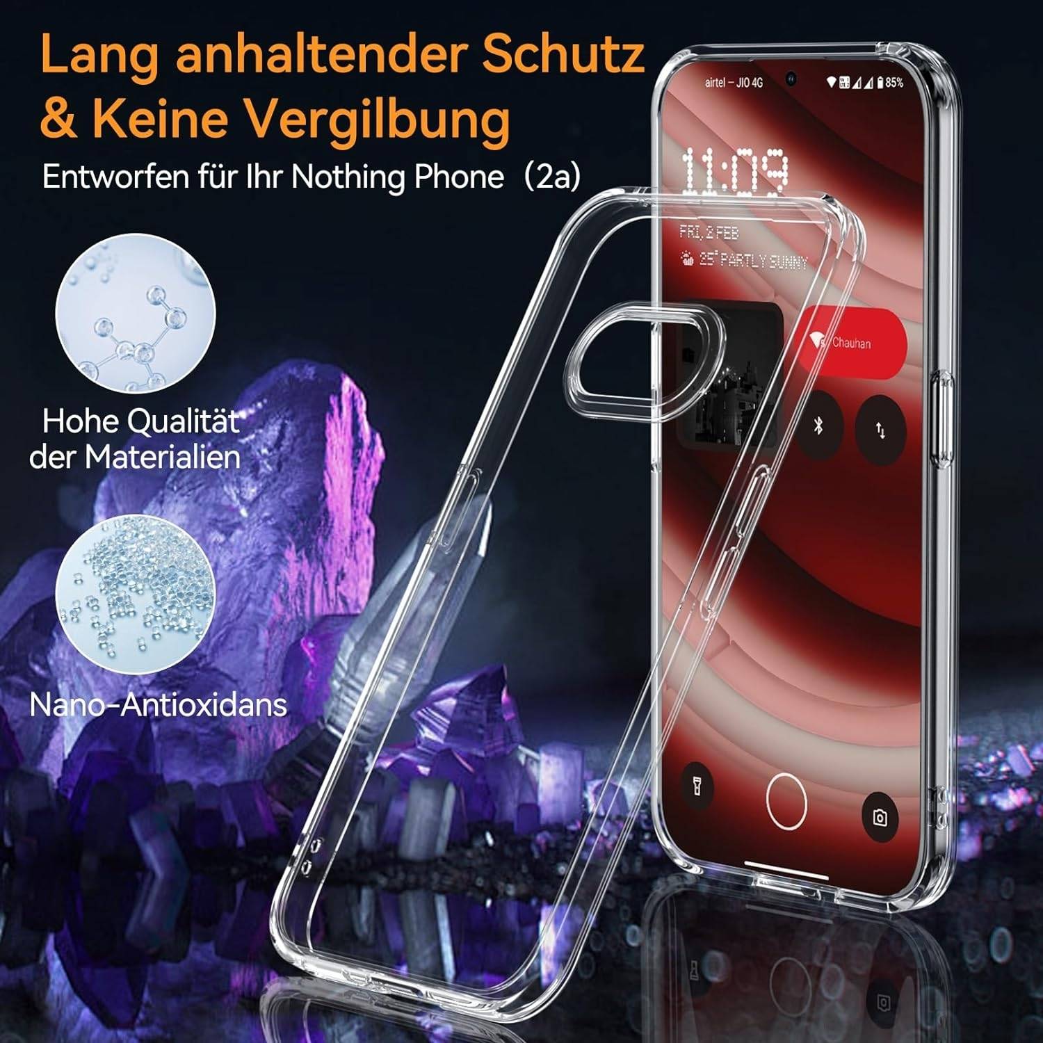 Für Nothing Phone 2a / Plus Schock TPU Silikon Hülle + H9 Hart Glas