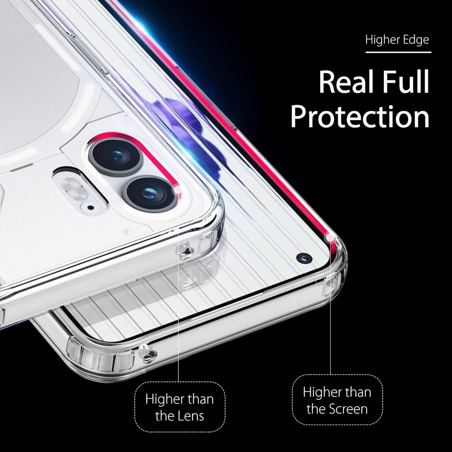 Für Nothing Phone 2a / Plus Schock TPU Schutz Hülle Cover Transparent