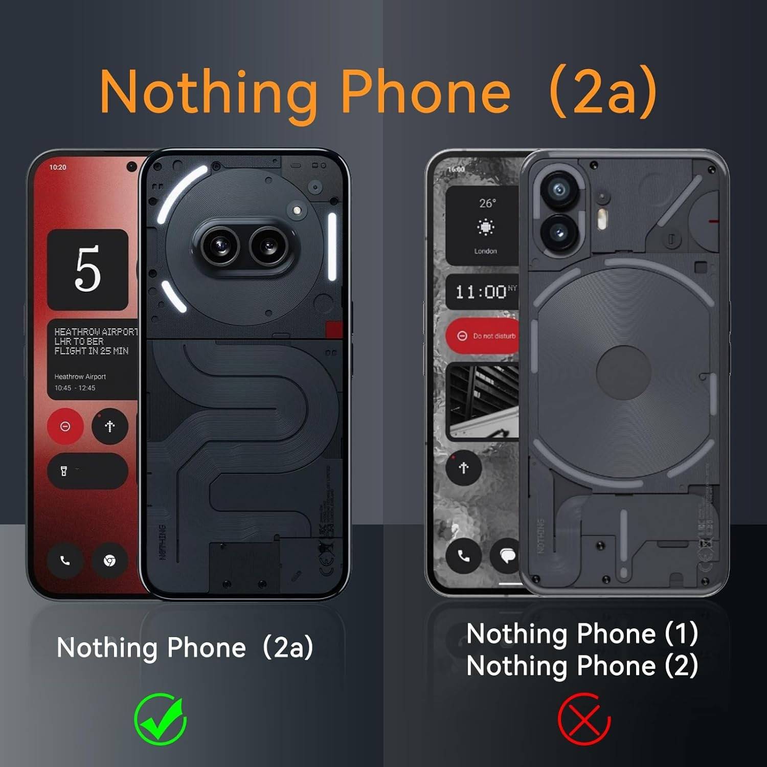 Für Nothing Phone 2a / Plus Schock TPU Silikon Hülle + H9 Hart Glas