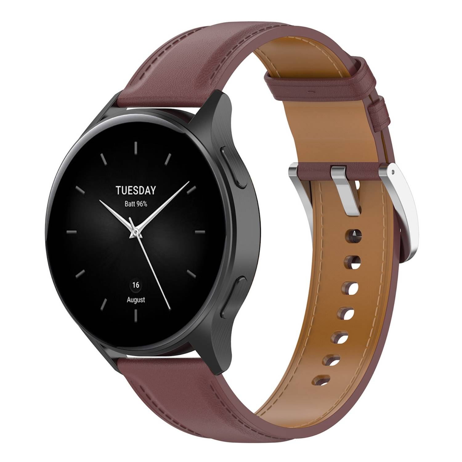 Für Xiaomi Watch S3 hochwertiges Design Leder Armband Watch Ersatz Arm Band Dunkelbraun