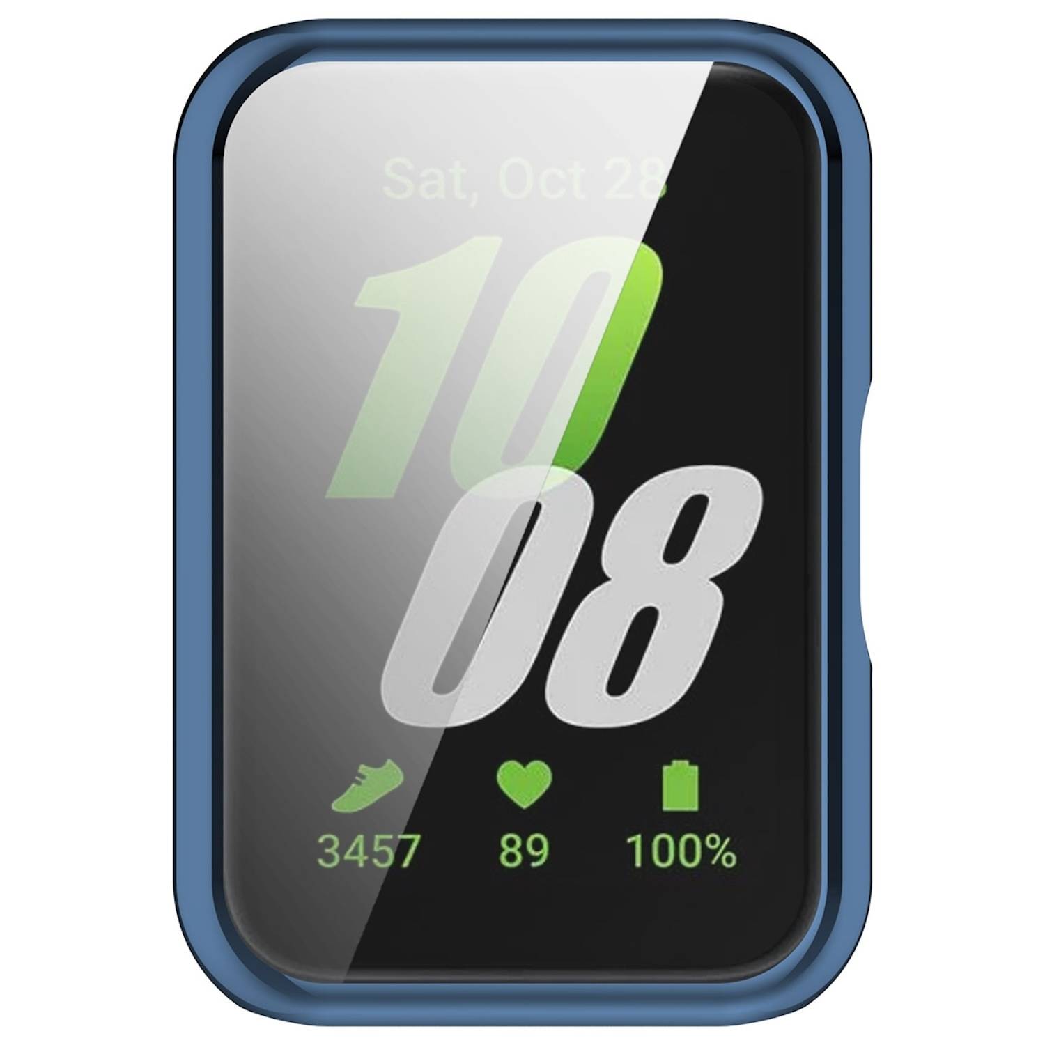 Für Samsung Galaxy Fit 3 Full Cover TPU Electroplated Watch Schutz Hülle Blau