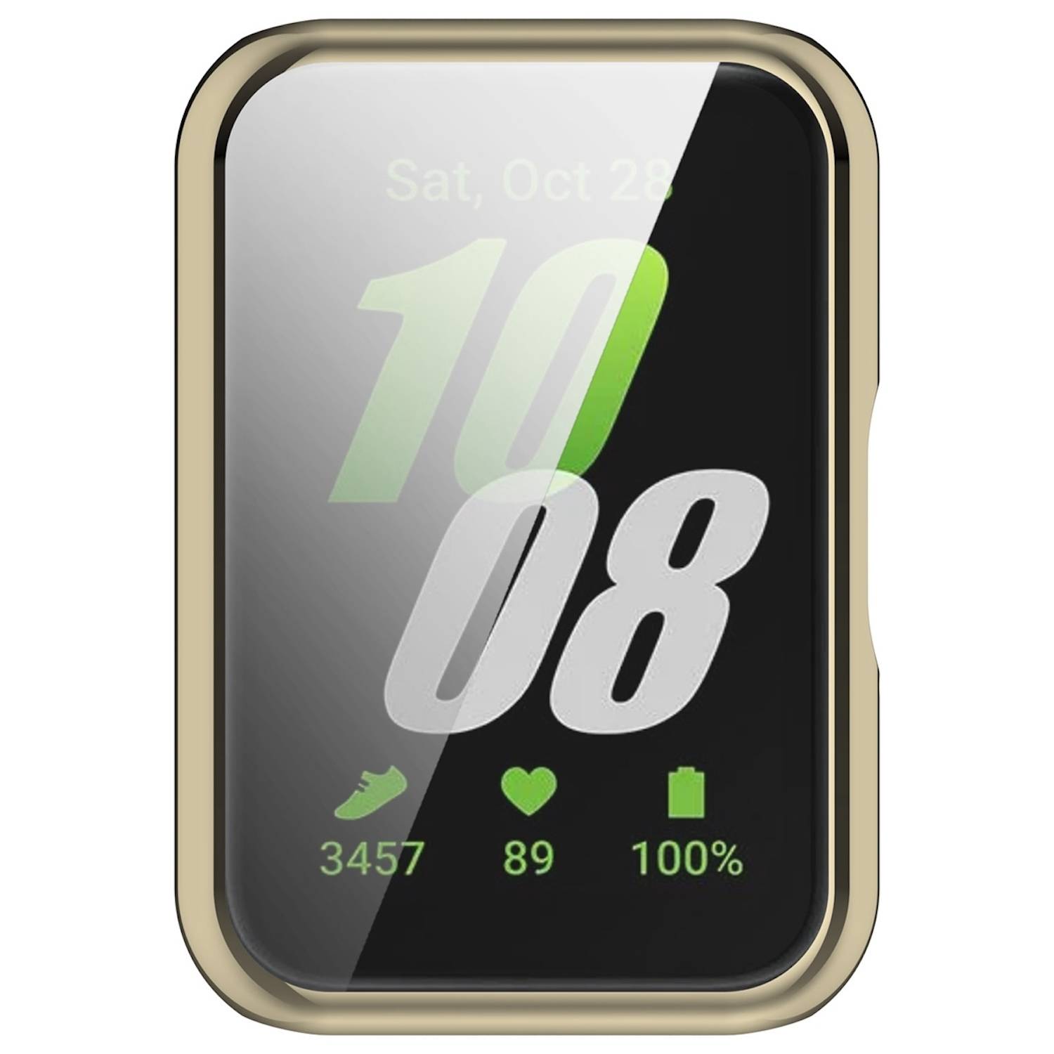 Für Samsung Galaxy Fit 3 Full Cover TPU Electroplated Watch Schutz Hülle Gold