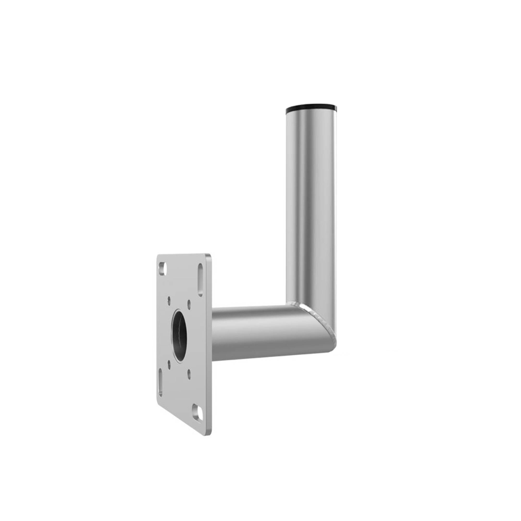 PremiumX 15cm Balkon-Ausleger Aluminium Geländer Balkon-Halterung für Satelliten-Schüssel SAT-Antenne Wand-Halter mit Schellen