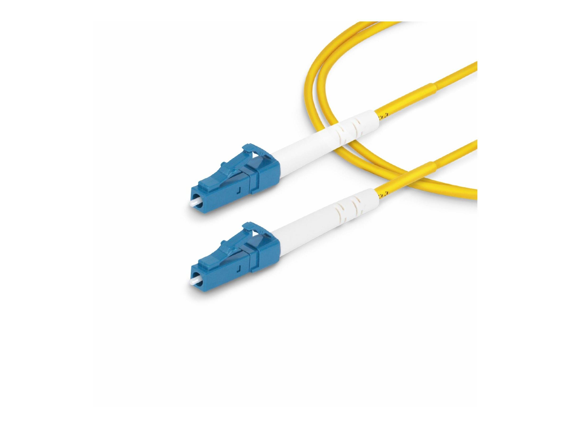 StarTech.com 3m (9.8ft) LC to LC (UPC) OS2 Single Mode Simplex Fiber Optic Cable, 9/125µm, Laser Optimized, 40G/100G, Be
